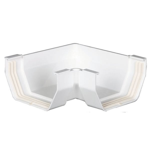 Amerimax Home Products Amerimax 2.9 in. H X 6.8 in. W X 6.8 in. L White Vinyl U Gutter Corner T0503 - main